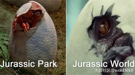 我的世界孵化龙蛋手机版:《侏罗纪世界》与《侏罗纪公园》